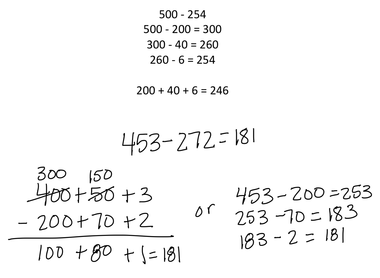 subtraction-strategies